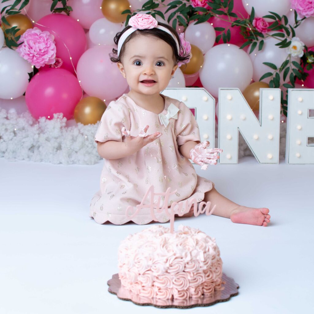 sesion smash cake, pastel para bebe de un año