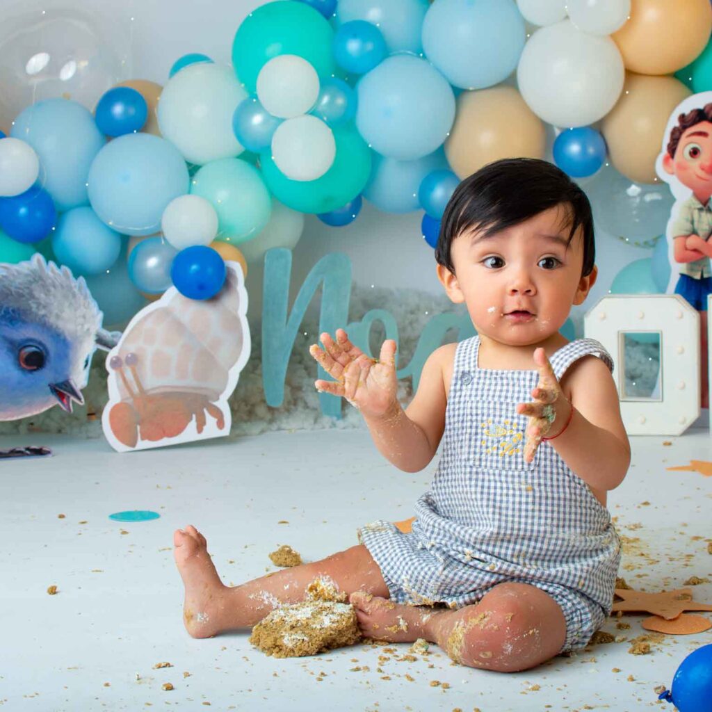 sesion smash cake, pastel para bebe de un año