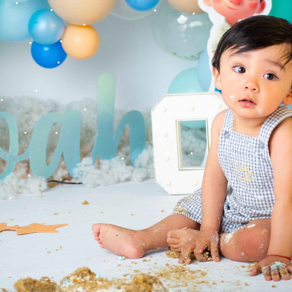 sesion smash cake, pastel para bebe de un año