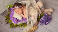 sesión fotográfica de bebé recién nacido