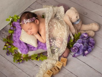 sesión fotográfica de bebé recién nacido