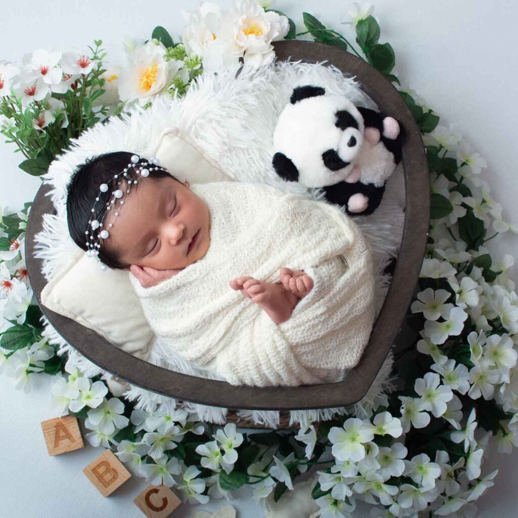 sesión fotográfica de bebé recién nacido