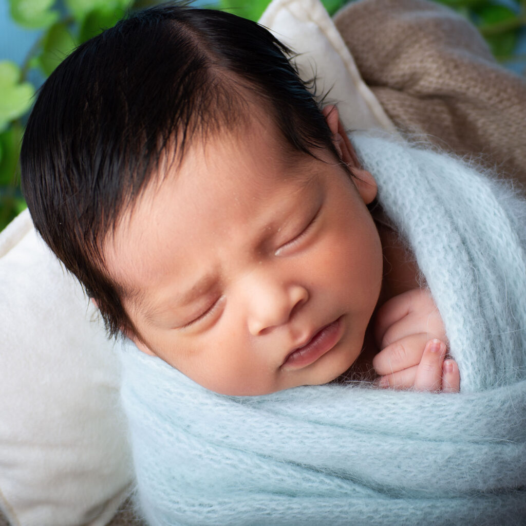 sesión fotográfica de bebé recién nacido