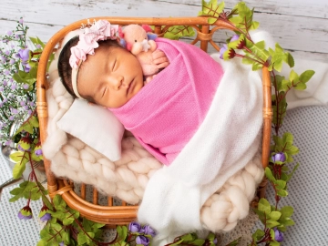 sesión fotográfica de bebé recién nacido