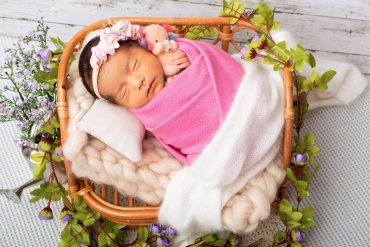 sesión fotográfica de bebé recién nacido