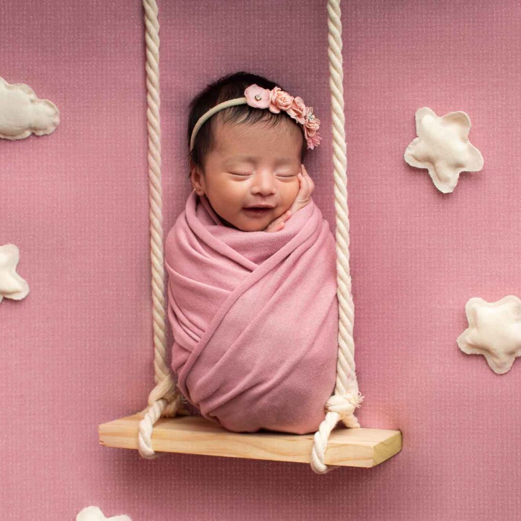 sesión fotográfica de bebé recién nacido