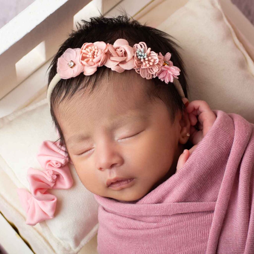 sesión fotográfica de bebé recién nacido