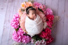 sesión fotográfica de bebé recién nacido