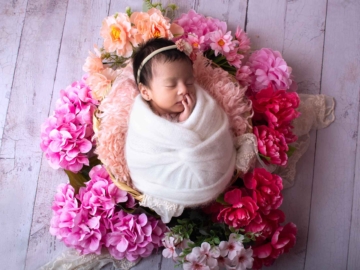 sesión fotográfica de bebé recién nacido