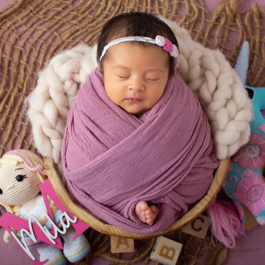 sesión fotográfica de bebé recién nacido