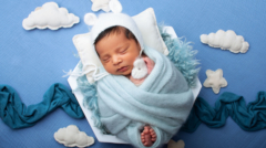 sesión fotográfica de bebé recién nacido