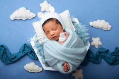 sesión fotográfica de bebé recién nacido