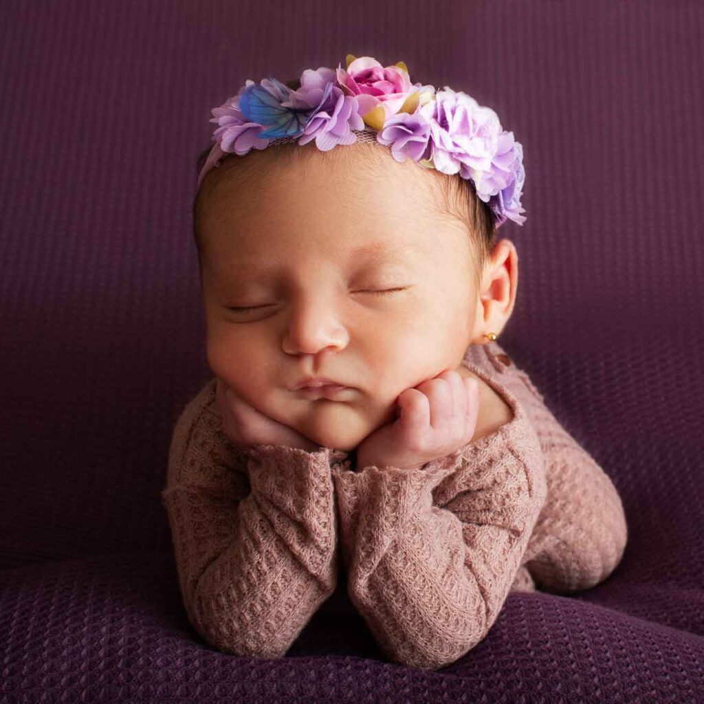 sesión fotográfica de bebé recién nacido