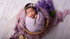 sesión fotográfica de bebé recién nacido