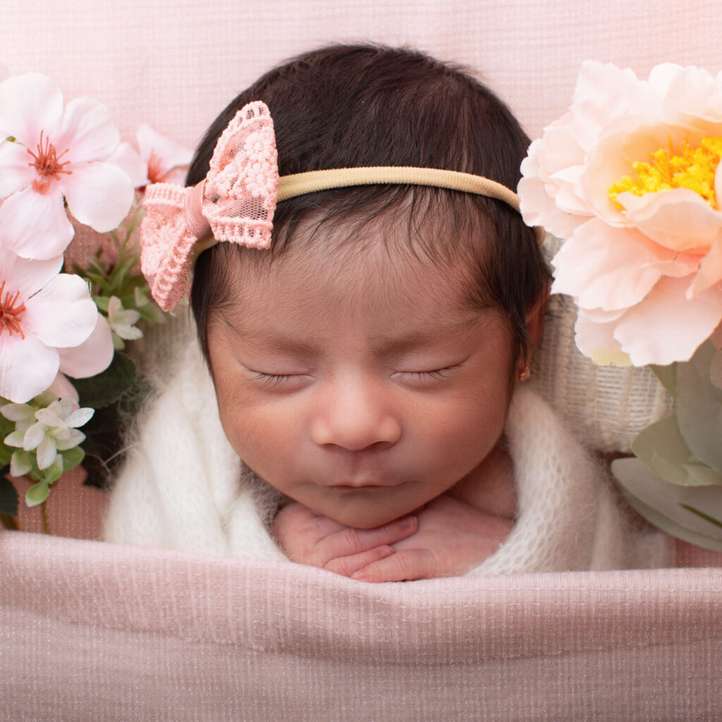 sesión fotográfica de bebé recién nacido