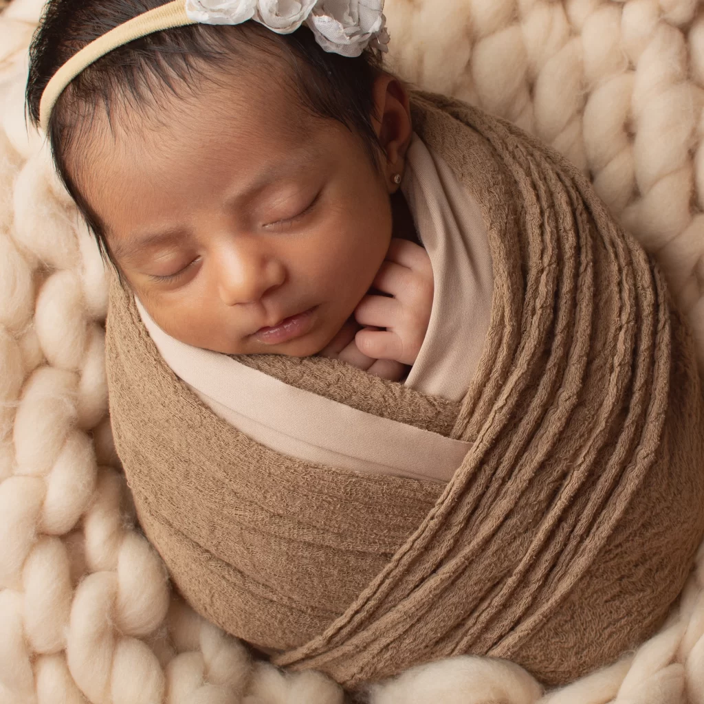 sesión fotográfica de bebé recién nacido