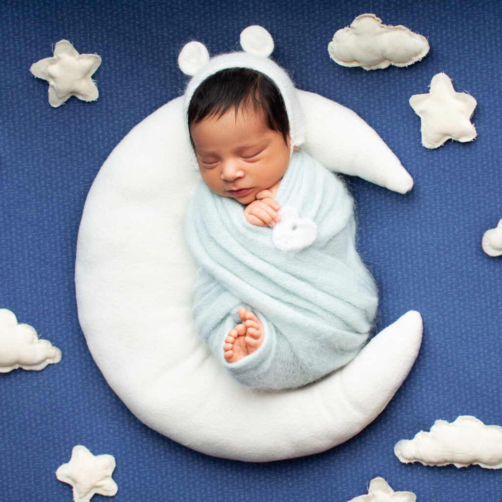 sesión fotográfica de bebé recién nacido