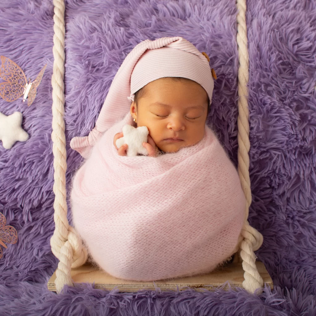 sesión fotográfica de bebé recién nacido