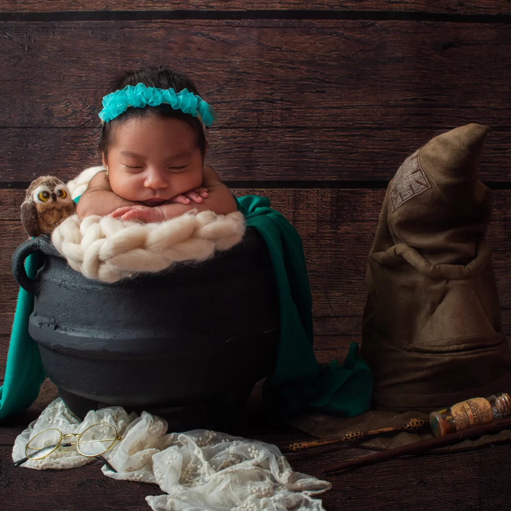 sesión fotográfica de bebé recién nacido