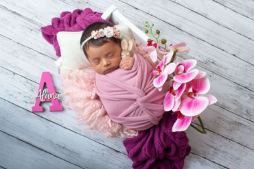 sesión fotográfica de bebé recién nacido