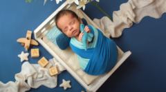 sesión fotográfica de bebé recién nacido