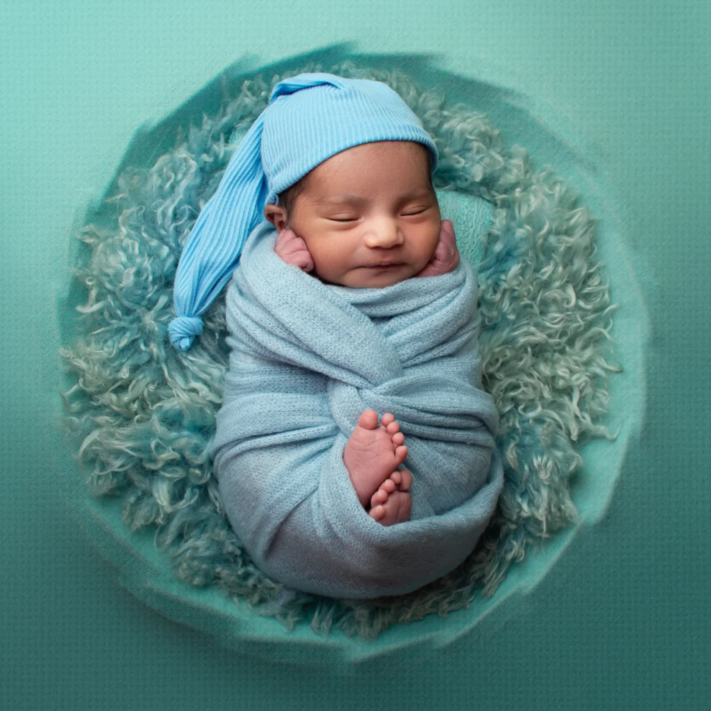 sesión fotográfica de bebé recién nacido