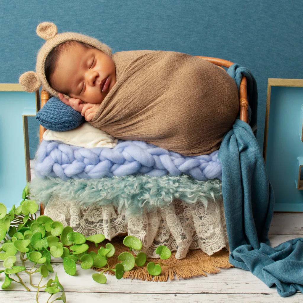 sesión fotográfica de bebé recién nacido